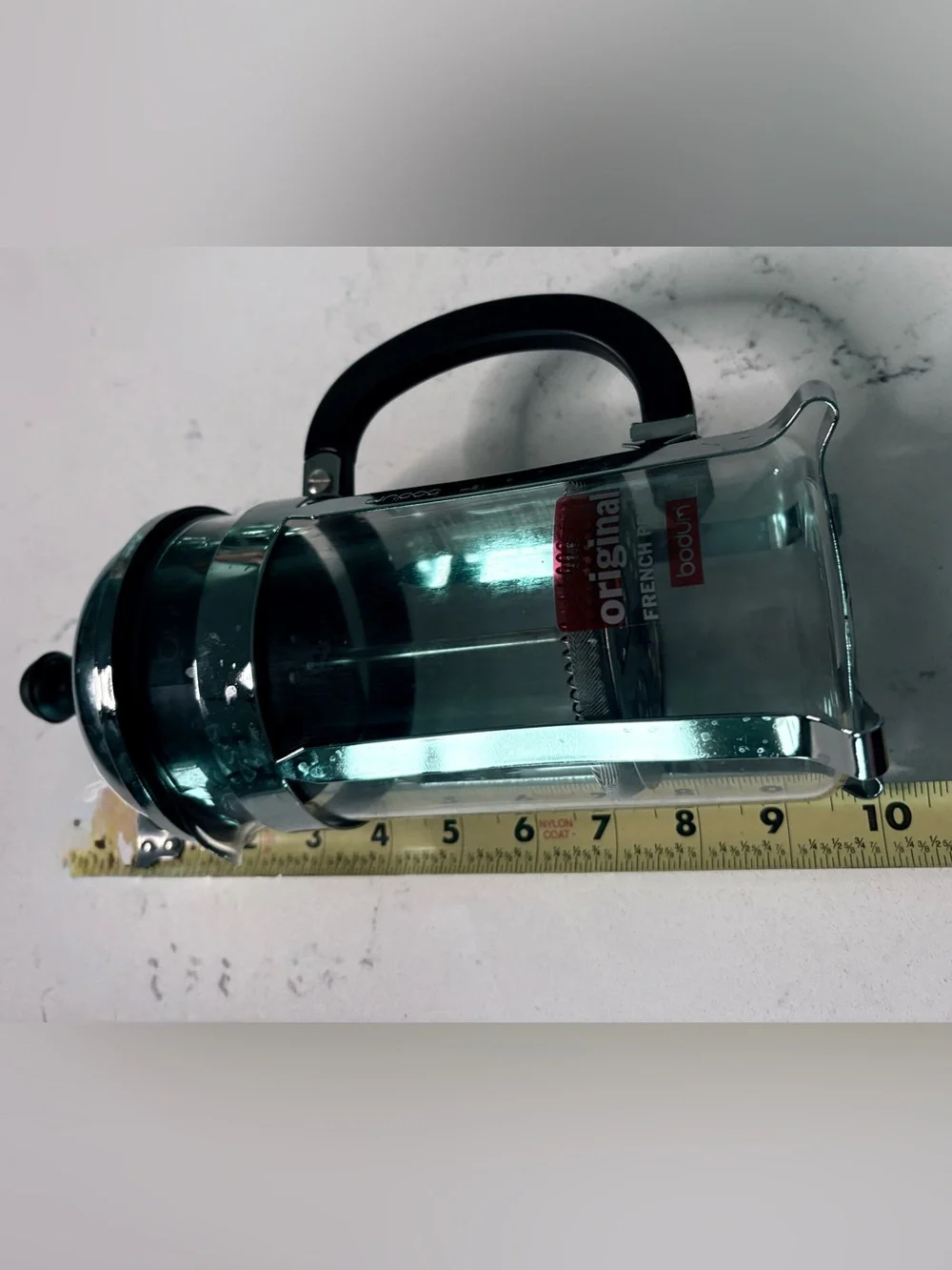 Bodum Clear Glass French Press with Black Handle